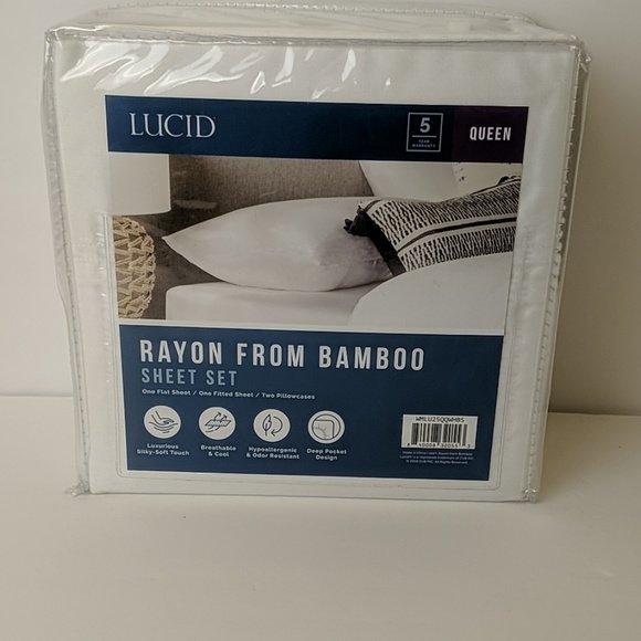 Lucid Other - Rayon from Bamboo Queen Sized Sheet Set 4 Piece